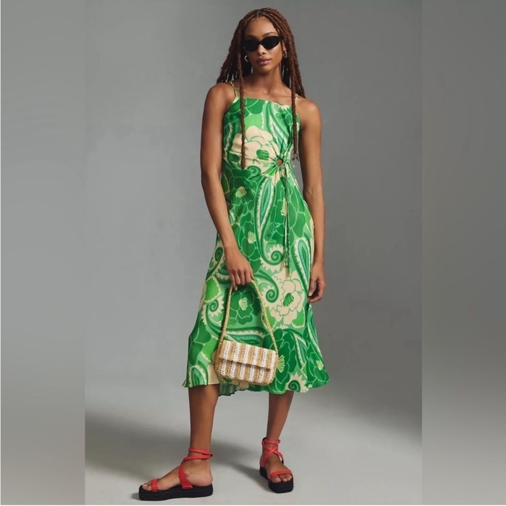 Green Patterned Women's Dress